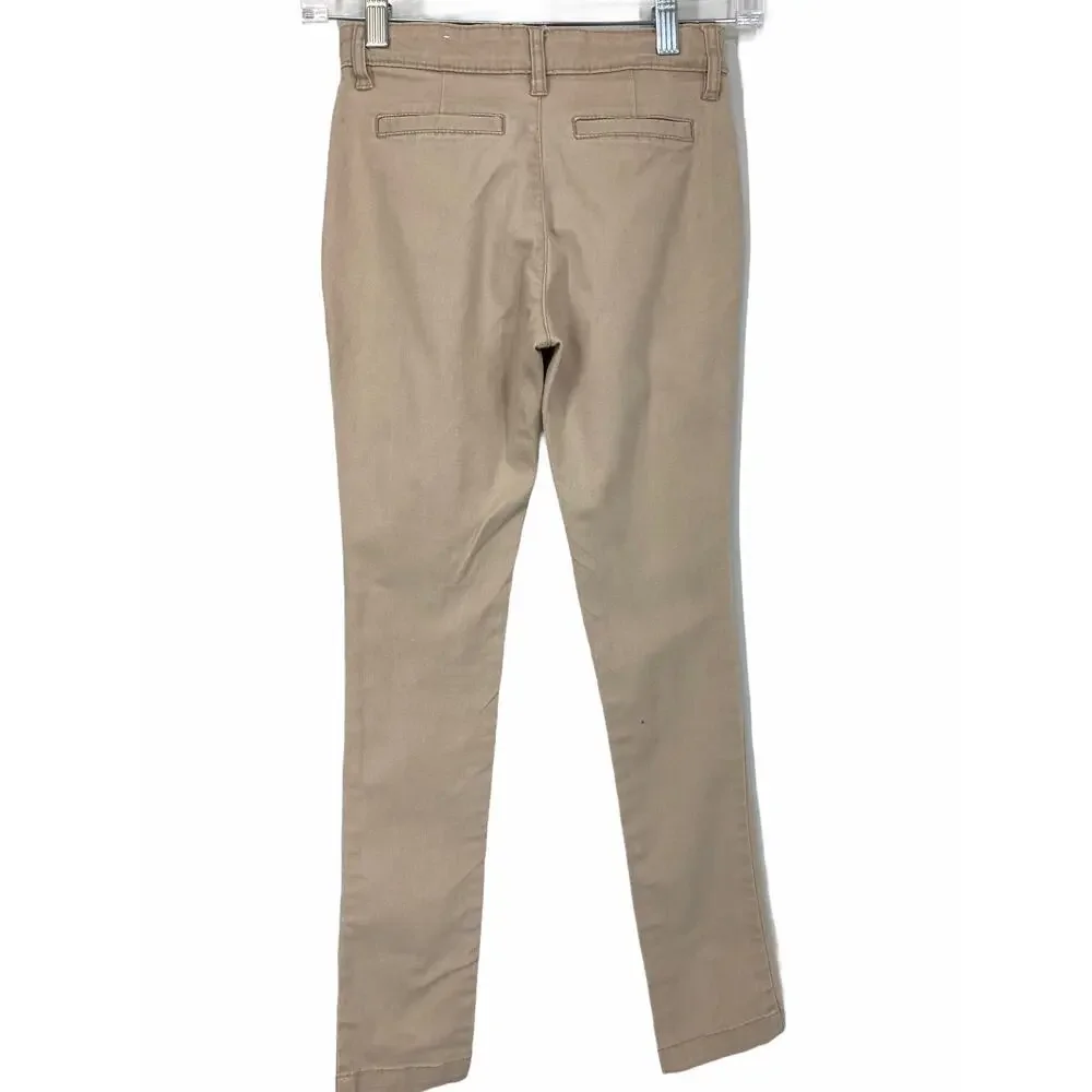 Old Navy Girl's Tan Khaki Skinny Pants Kid's Youth Size 12 Slim